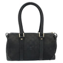 GUCCI GG Canvas Boston Bag Black Gold 000 0851 Auth 150082-3