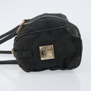 GUCCI GG Canvas Boston Bag Black Gold 000 0851 Auth 150082-5