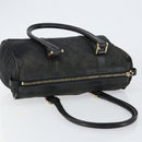 GUCCI GG Canvas Boston Bag Black Gold 000 0851 Auth 150082-6