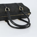 GUCCI GG Canvas Boston Bag Black Gold 000 0851 Auth 150082-7