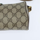 GUCCI GG Supreme Web Sherry Line Bag PVC Beige Gold 89 02 018 Auth 150084-14