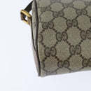 GUCCI GG Supreme Web Sherry Line Bag PVC Beige Gold 89 02 018 Auth 150084-15