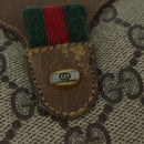 GUCCI GG Supreme Web Sherry Line Bag PVC Beige Gold 89 02 018 Auth 150084-10