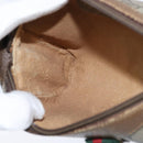 GUCCI GG Supreme Web Sherry Line Bag PVC Beige Gold 89 02 018 Auth 150084-19