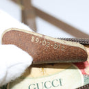 GUCCI GG Supreme Web Sherry Line Bag PVC Beige Gold 89 02 018 Auth 150084-12