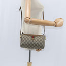 GUCCI GG Supreme Web Sherry Line Bag PVC Beige Gold 89 02 018 Auth 150084-20