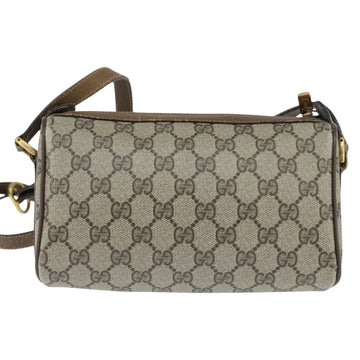 GUCCI GG Supreme Web Sherry Line Bag PVC Beige Gold 89 02 018 Auth 150084 - 0