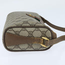 GUCCI GG Supreme Web Sherry Line Bag PVC Beige Gold 89 02 018 Auth 150084-4