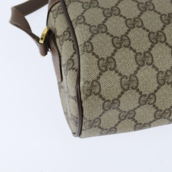 GUCCI GG Supreme Web Sherry Line Shoulder Bag PVC Beige 001 44 6472 Auth 150085