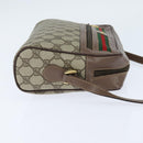 GUCCI GG Supreme Web Sherry Line Shoulder Bag PVC Beige 001 44 6472 Auth 150085-4