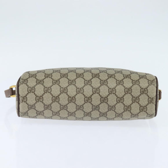 GUCCI GG Supreme Web Sherry Line Shoulder Bag PVC Beige 001 44 6472 Auth 150085