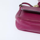 GUCCI Chain Soho Shoulder Bag Leather Pink Gold 336752 Auth 150086-14