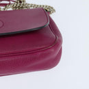 GUCCI Chain Soho Shoulder Bag Leather Pink Gold 336752 Auth 150086-15