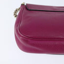 GUCCI Chain Soho Shoulder Bag Leather Pink Gold 336752 Auth 150086-16