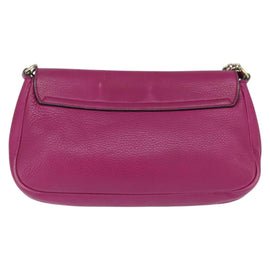 GUCCI Chain Soho Shoulder Bag Leather Pink Gold 336752 Auth 150086 - 0