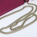 GUCCI Chain Soho Shoulder Bag Leather Pink Gold 336752 Auth 150086-7