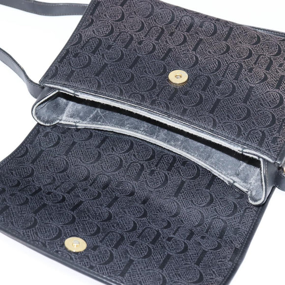 GUCCI Shoulder Bag Nylon Black Gold 001 14 0712 Auth 150087