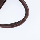 PRADA Gathered Hand Bag Leather 2way Bordeaux Gold Auth 150088-7