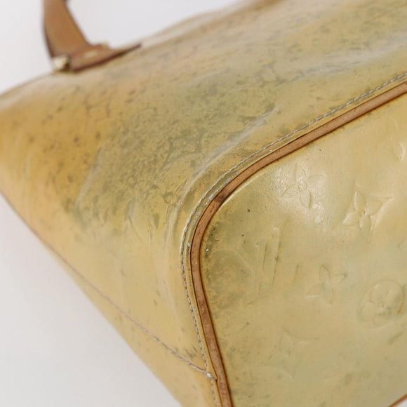 LOUIS VUITTON Monogram Vernis Houston Hand Bag Gris M91053 LV Auth 150109