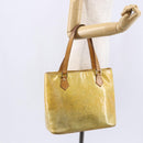 LOUIS VUITTON Monogram Vernis Houston Hand Bag Gris M91053 LV Auth 150109-21