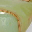 LOUIS VUITTON Monogram Vernis Houston Hand Bag Baby Blue M91005 LV Auth 150110-8