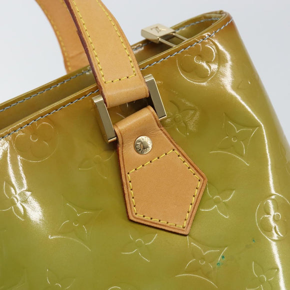 LOUIS VUITTON Monogram Vernis Houston Hand Bag Baby Blue M91005 LV Auth 150110