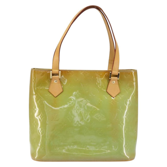 LOUIS VUITTON Monogram Vernis Houston Hand Bag Baby Blue M91005 LV Auth 150110