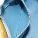 LOUIS VUITTON Monogram Vernis Houston Hand Bag Baby Blue M91005 LV Auth 150110-23