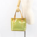 LOUIS VUITTON Monogram Vernis Houston Hand Bag Baby Blue M91005 LV Auth 150110-25