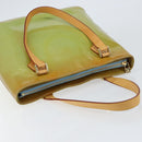 LOUIS VUITTON Monogram Vernis Houston Hand Bag Baby Blue M91005 LV Auth 150110-6