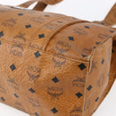 MCM Logogram Vicetos Tote Bag PVC Leather Brown Gold Auth 150113-10