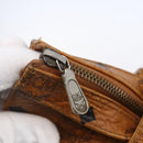 MCM Logogram Vicetos Tote Bag PVC Leather Brown Gold Auth 150113-15