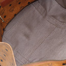 MCM Logogram Vicetos Tote Bag PVC Leather Brown Gold Auth 150113-17