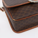 CELINE Macadam Canvas Shoulder Bag PVC Leather Brown Gold Auth 150117-9