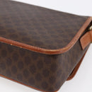 CELINE Macadam Canvas Shoulder Bag PVC Leather Brown Gold Auth 150117-15