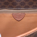 CELINE Macadam Canvas Shoulder Bag PVC Leather Brown Gold Auth 150117-12