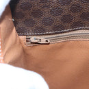 CELINE Macadam Canvas Shoulder Bag PVC Leather Brown Gold Auth 150117-18