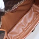 CELINE Macadam Canvas Shoulder Bag PVC Leather Brown Gold Auth 150117-10