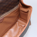 CELINE Macadam Canvas Shoulder Bag PVC Leather Brown Gold Auth 150117-19