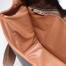 CELINE Macadam Canvas Shoulder Bag PVC Leather Brown Gold Auth 150117-20