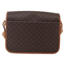 CELINE Macadam Canvas Shoulder Bag PVC Leather Brown Gold Auth 150117-2