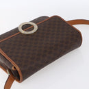 CELINE Macadam Canvas Shoulder Bag PVC Leather Brown Gold Auth 150117-6