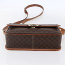 CELINE Macadam Canvas Shoulder Bag PVC Leather Brown Gold Auth 150117-5