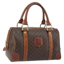 CELINE Macadam Canvas Hand Bag PVC Leather Brown Gold Auth 150118-1