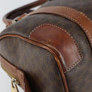 CELINE Macadam Canvas Hand Bag PVC Leather Brown Gold Auth 150118-14