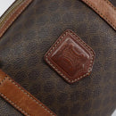 CELINE Macadam Canvas Hand Bag PVC Leather Brown Gold Auth 150118-18