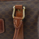 CELINE Macadam Canvas Hand Bag PVC Leather Brown Gold Auth 150118-10