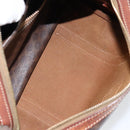 CELINE Macadam Canvas Hand Bag PVC Leather Brown Gold Auth 150118-11