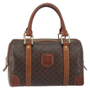 CELINE Macadam Canvas Hand Bag PVC Leather Brown Gold Auth 150118-13