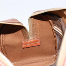 CELINE Macadam Canvas Hand Bag PVC Leather Brown Gold Auth 150118-21